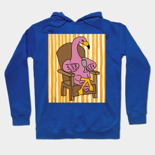 Time Out Drink Flamingo Rest Pink Bird Hoodie